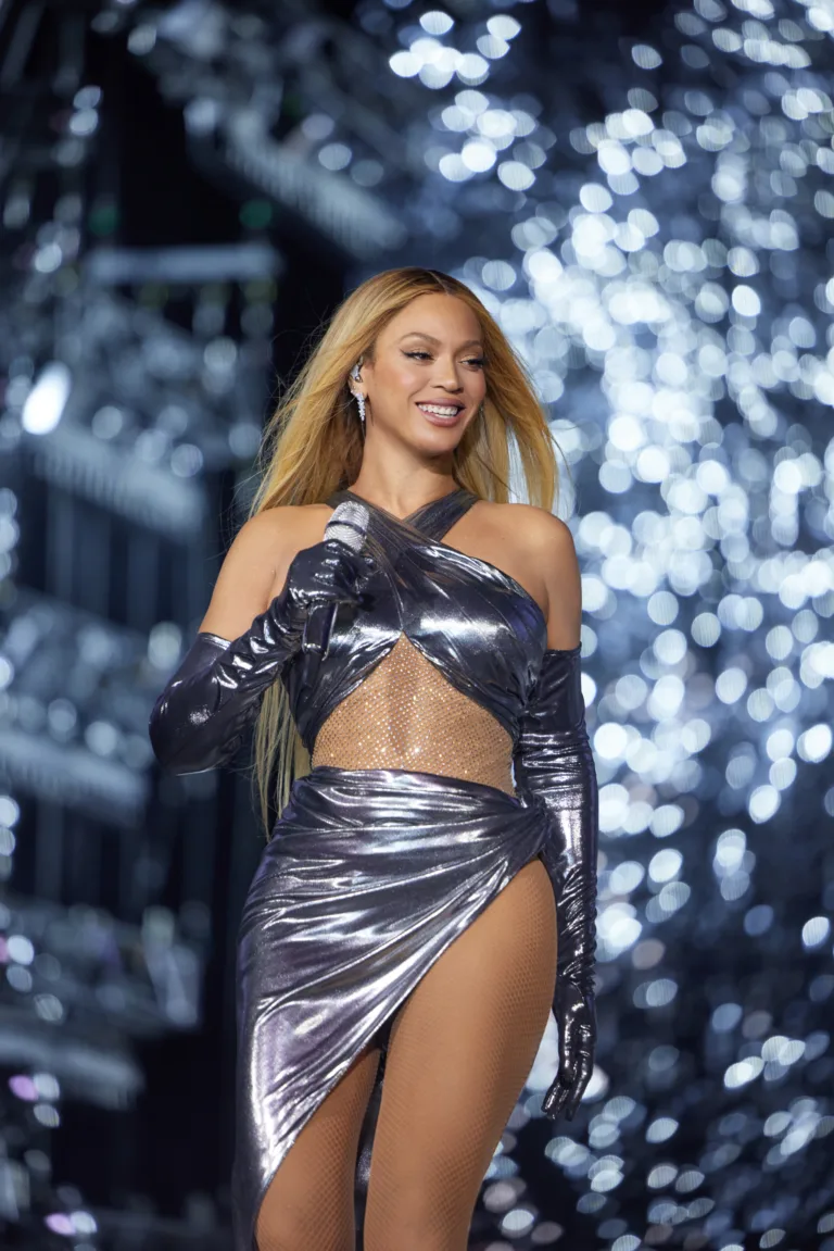 August 24, 2023- Glendale, Arizona - State Farm Stadium

No one left the dance floor tonight during a short technical difficulty pause at Beyoncés RENAISSANCE WORLD TOUR stop in the Phoenix area. And when the show resumed the powerhouse performer gave it her all starting right where she left off, but with a costume change to the delight of the fans. Vegas is up next with two scheduled shows this weekend.

Beyoncé debuts a look by Situationist as she opens her show tonight, styled by Karen Langley. Jewelry by Tiffany & Co. Makeup by Rokael Lizama and hair by Neal Farinah.

Photographer: Julian Dakdouk

---
RIGHTS GRANTED FOR USE OF THIS PHOTO IN CONJUNCTION WITH COVERAGE OF THE RENAISSANCE WORLD TOUR. NO OTHER USE OF THIS PHOTO IS APPROVED.